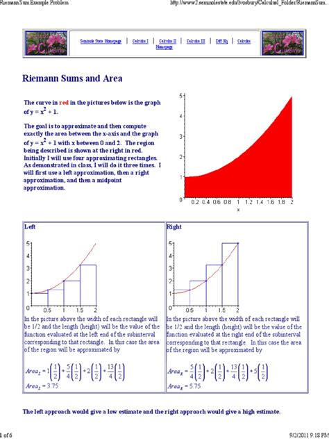 Riemann Sum Example Problem | Summation | Calculus