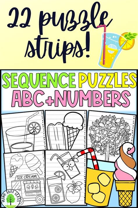 Alphabet and Number Sequence Puzzles | Sequencing Puzzle Strips