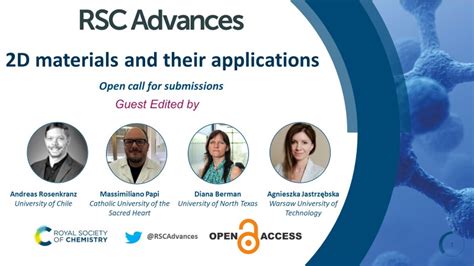 2D Materials and their Applications – Call for Papers – RSC Advances Blog