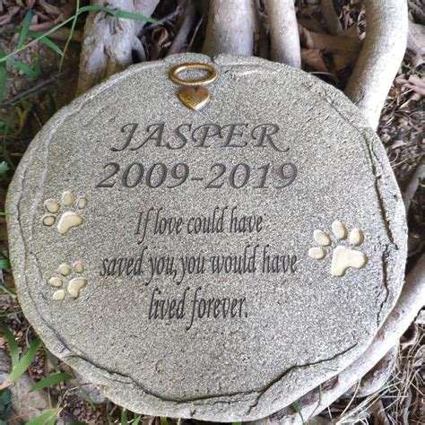 100% Personalized Pet Memorial Stones for Dogs or Cats Round | Etsy