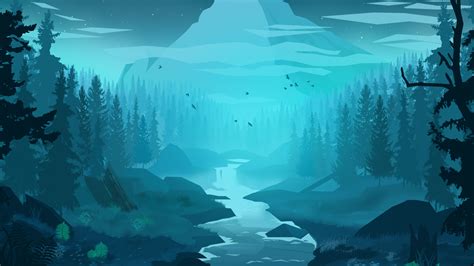 2560x1440 Blue Forest Minimal 4k 1440P Resolution ,HD 4k Wallpapers ...