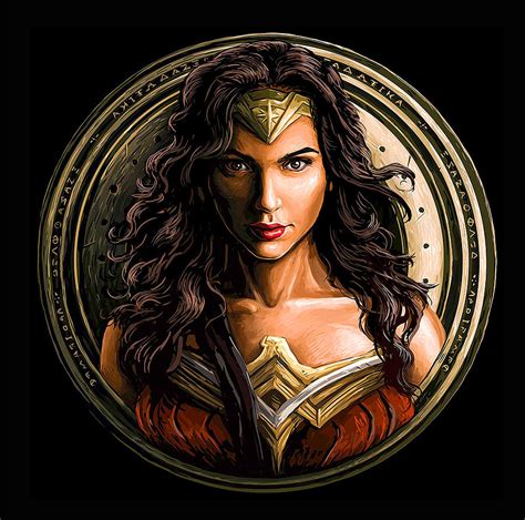 Wonder Woman gal gadot Digital Art by Almahyra Adiwidya