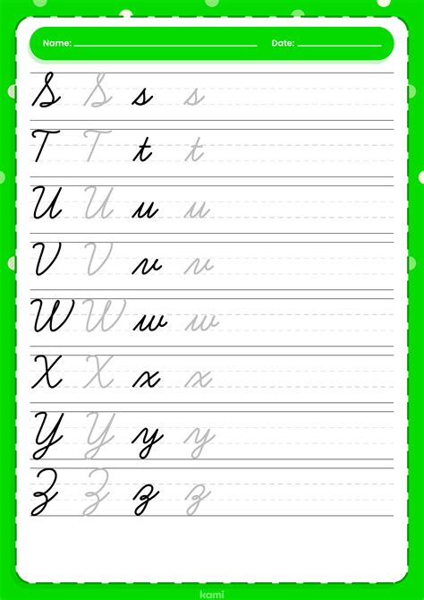 Cursive Handwriting Worksheet for Teachers | Perfect for grades 1st ...