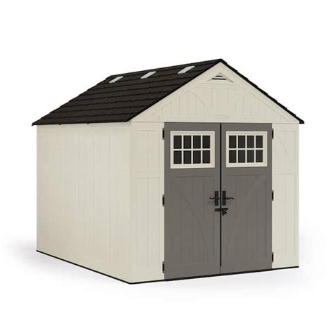 Suncast Tremont 8 ft. 4-1/2 in. x 10 ft. 2-1/4 in. Resin Storage Shed ...