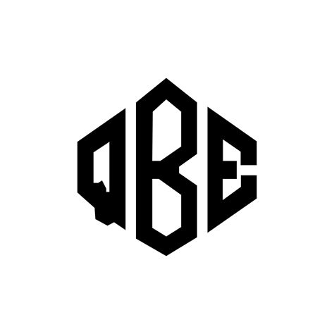 QBE letter logo design with polygon shape. QBE polygon and cube shape ...