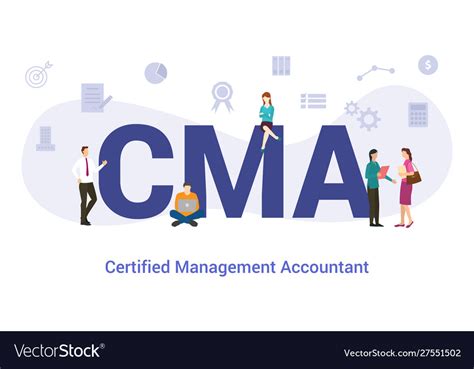 Cma certified management accountant concept Vector Image