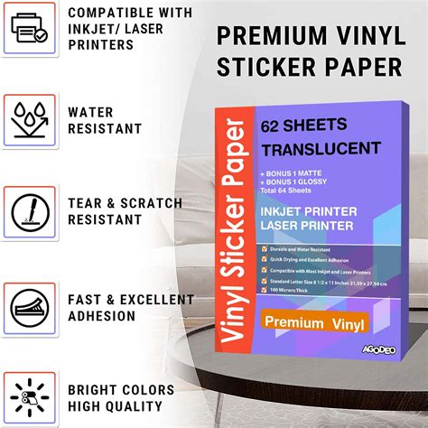 Translucent Vinyl Sticker Paper - AgoDeo