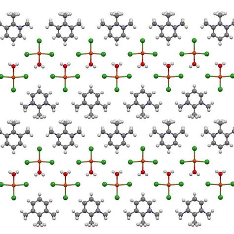 Layer structure for (1,2,3-TMP)CuCl3(H2O) showing the CuCl3(H2O ...