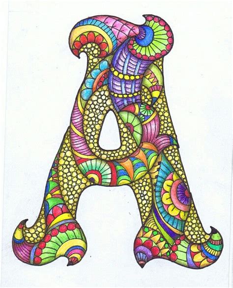 Doodle Art Letter A - LETTER CGW