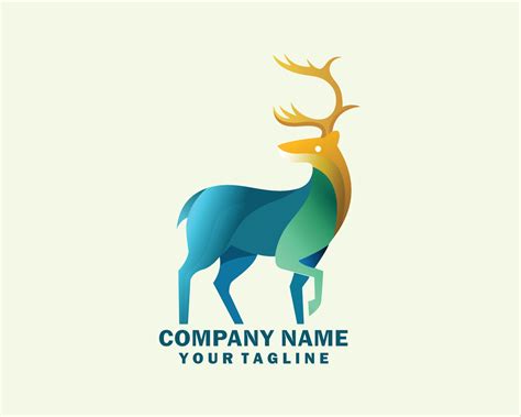 deer logo with gradient color combination 10518720 Vector Art at Vecteezy