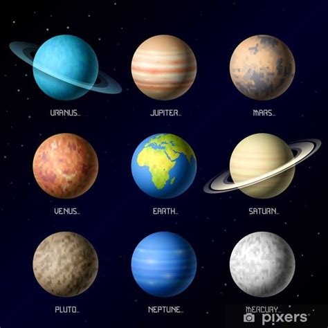 Fotomural Los planetas del Sistema Solar - PIXERS.ES | Solar system ...