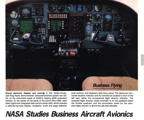 Cessna 402 Cockpit Layout