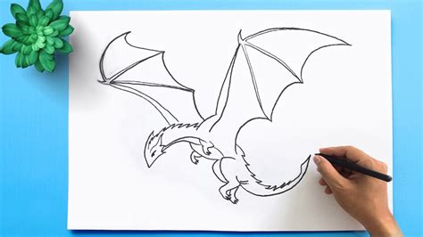 Flying Dragon Drawings In Pencil