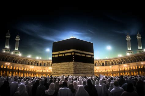 Premium Photo | Beautiful kaaba hajj piglrimage in mecca umra eid al ...