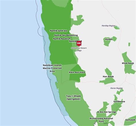 Map of Namibia Safari Lodges - Sossusvlei Desert Lodge