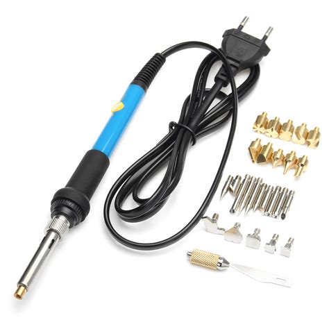 28Pcs Soldering Tools Set 220V 60W Wood Burning Pyrography Tool Kit ...