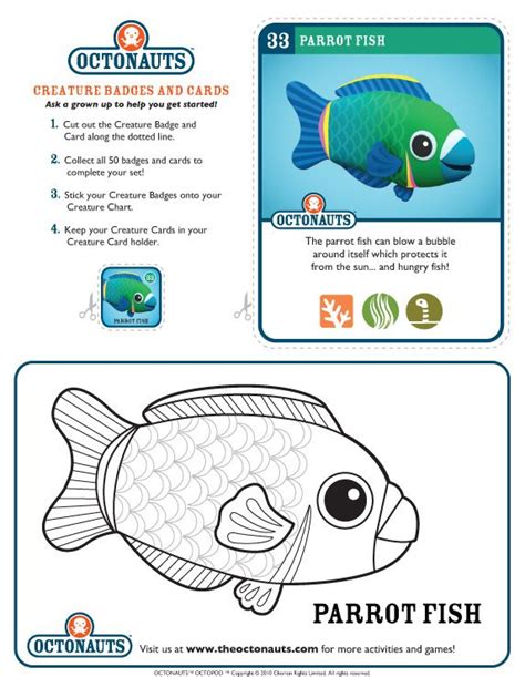 Parrotfish | Example of the printable creature page you can … | Flickr ...