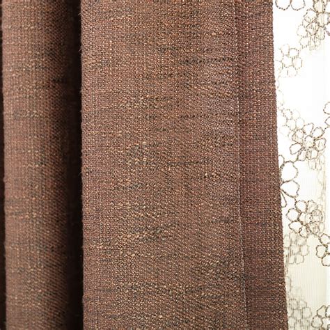 Solid Brown Curtains Grommet Top Drapes for Bedroom Set of 2 Panels ...