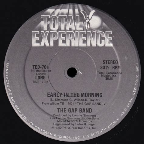 The Gap Band - Early In The Morning (1982, Vinyl) | Discogs