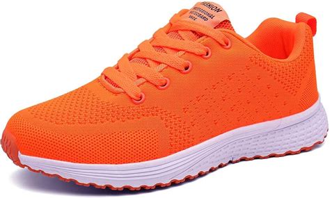 PAMRAY - Zapatillas Deportivas para Mujer, Naranja (Brillante - Naranja ...