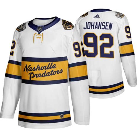 Men's Nashville Predators 92 Ryan Johansen White 2020 Winter Classic ...