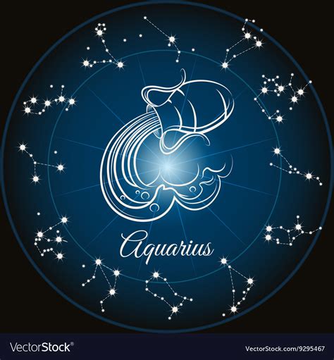 Zodiac sign aquarius Royalty Free Vector Image