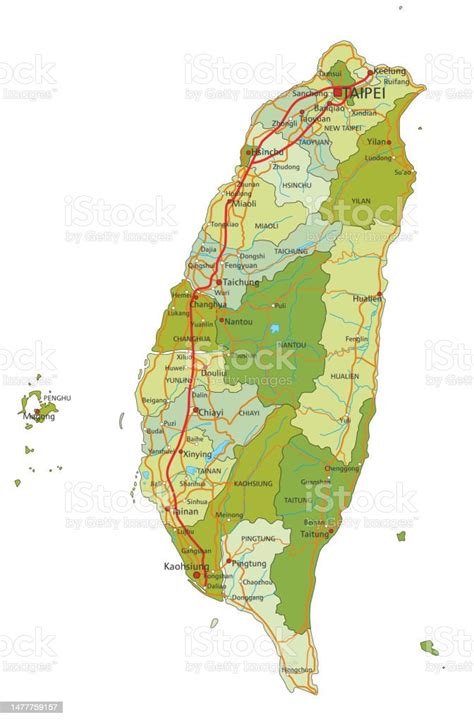 Highly Detailed Editable Political Map With Separated Layers Taiwan ...