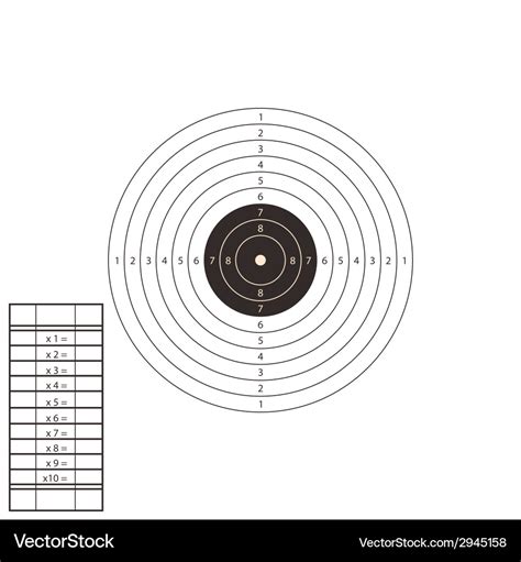 Shooting range target template Royalty Free Vector Image