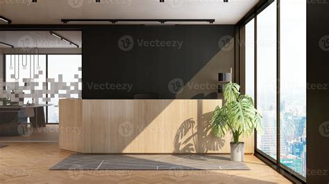 3D Render Reception Room - modern minimalist interior design concept ...