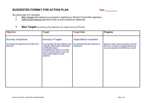 Top 10 Free Action Plan Templates – Word Excel Templates