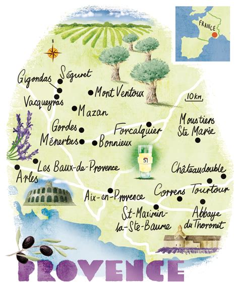 Provence map by Scott Jessop | Provence france, France travel ...