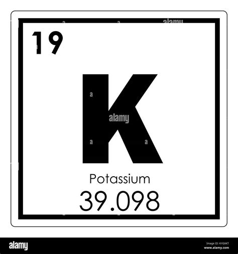 Potassium chemical element periodic table science symbol Stock Photo ...