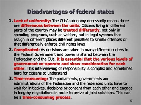 Understanding Federalism- Advantages and Disadvantages 2.ppt