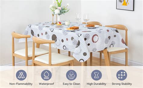 Amazon.com: FIFTY-FEET 54 * 54 Inch Square Tablecloth, Vinyl Tablecloth ...