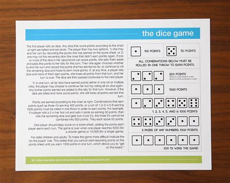 10000 Dice Game Rules 5 Dice - nozznalearca