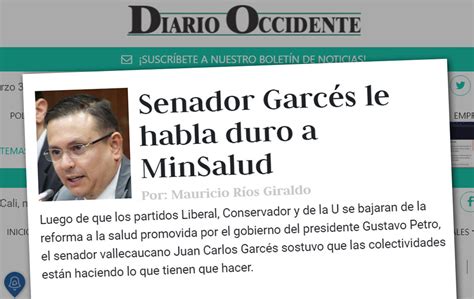 Senador Garcés le habla duro a MinSalud