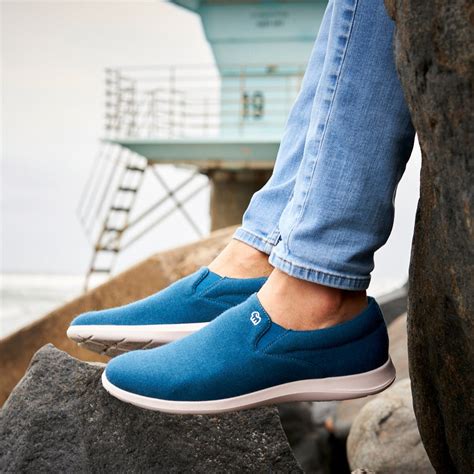 Merinos Men's Slip Ons - Australian Merino Wool Shoes - Ocean