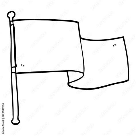 line drawing cartoon white flag waving Stock Vector | Adobe Stock