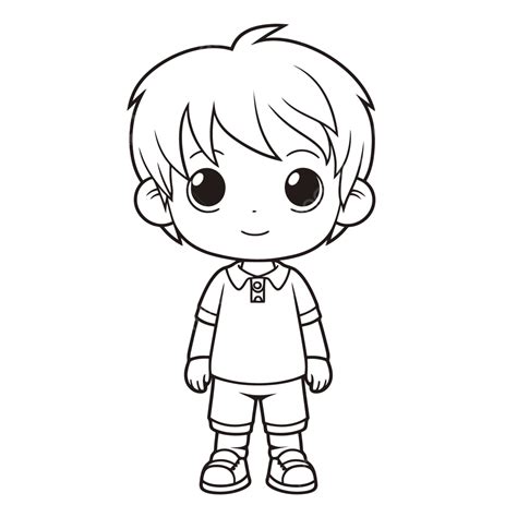 Small Boy Coloring Page Outline Sketch Drawing Vector, Wing Drawing ...