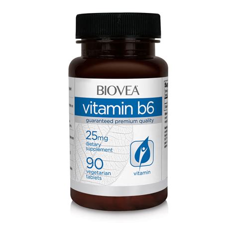 Vitamin B6 25mg 90 Tablets | BIOVEA Dietary Supplements