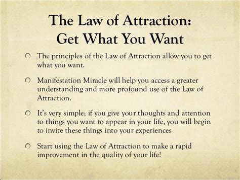 Law of Attraction and Manifestation Miracle