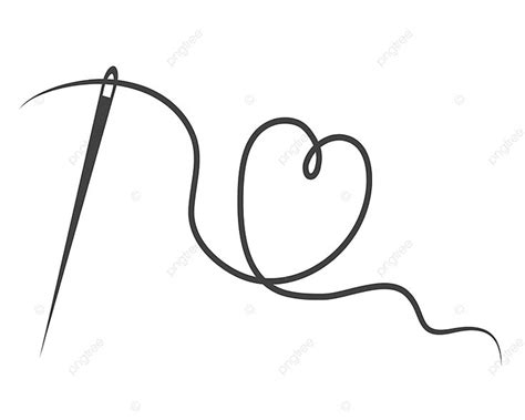 Corazón Con Un Hilo De Aguja PNG ,dibujos Con, Objeto, Símbolo PNG y ...