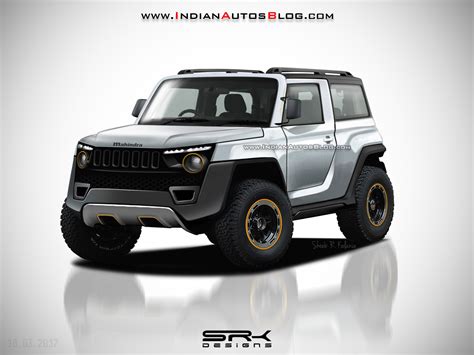 2020 Mahindra Thar Hard-Top concept - IAB Rendering