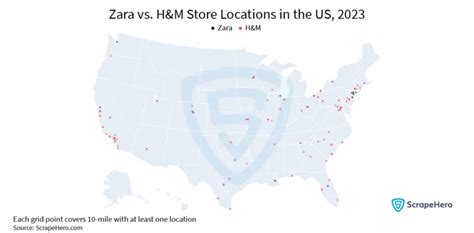 Comparative Analysis: Zara and H&M Store Locations in the US