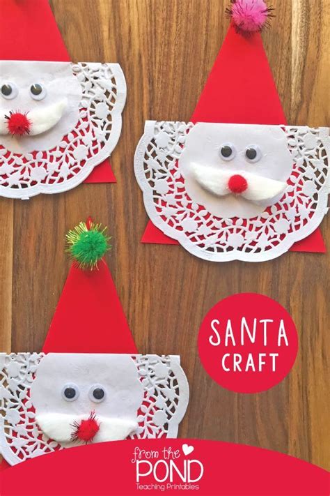 Easy Santa Craft for Kids (Frog Spot) | Santa crafts, Winter crafts for ...