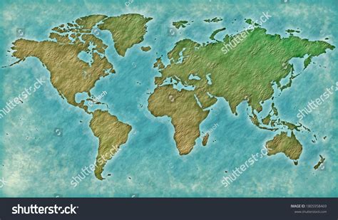 Vintage World Map Illustration Concept Graphic Stock Illustration ...