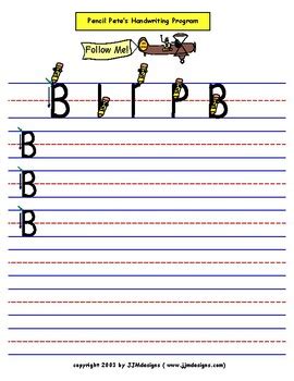 Pencil Pete's Learn to Print Worksheets by Pencil Pete | TPT