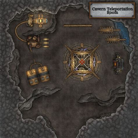 Cavern Teleportation Room : battlemaps | Dungeon maps, Cavern, D d maps