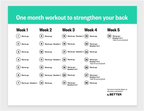 Back Workout Chart