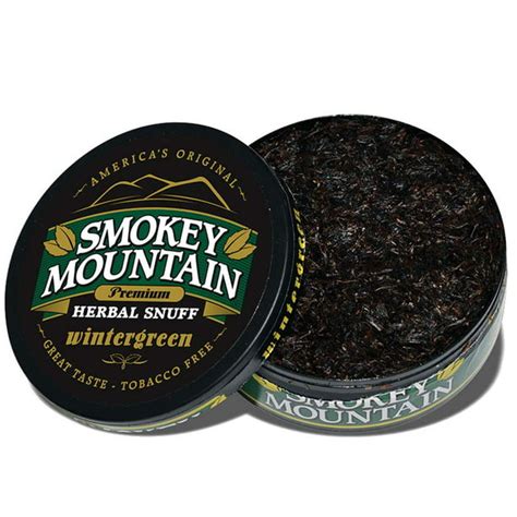 Smokey Mountain Herbal Snuff - Wintergreen - 1-Can - Nicotine-Free and ...